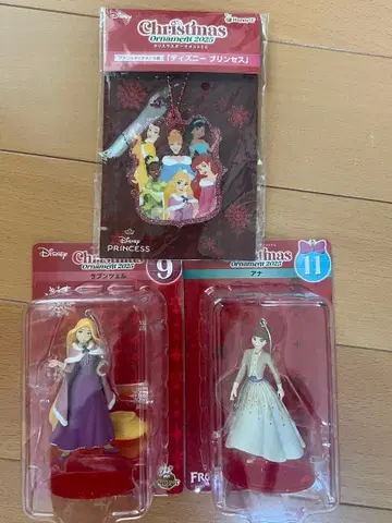 디즈니 크리스마스 오너먼트 제일복권 안나와 라푼젤과 아크릴 오너먼트