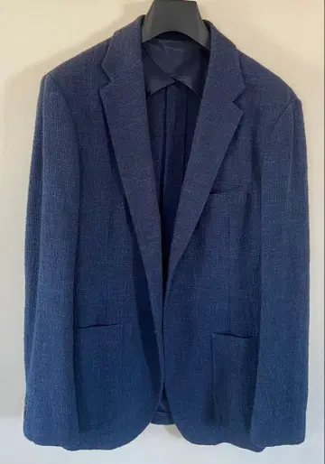 네이비 테일러드 자켓 'MELANGE BOUCLE JACKET'