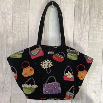 FELLER 클레이지 백 패턴 토트백 블랙