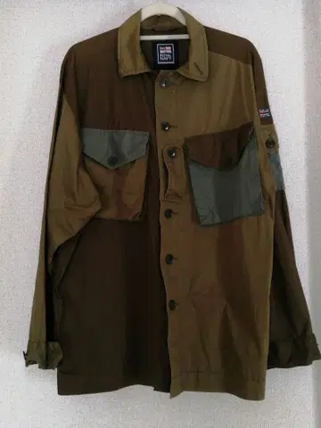 ROYAL NAVY 밀리터리 셔츠 M 브라운/카키 프릭스스토어