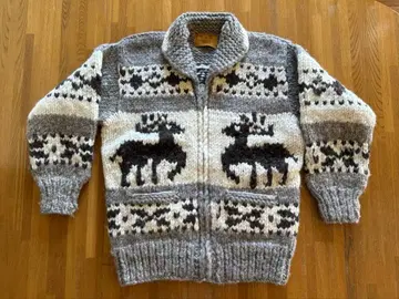 카우친 스웨터 캐나다제 루돌프 무늬