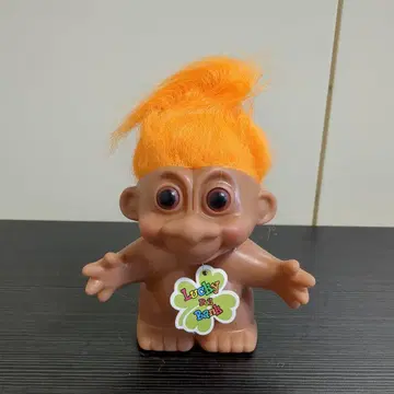 럭키 인형 저금통 오렌지 컬러