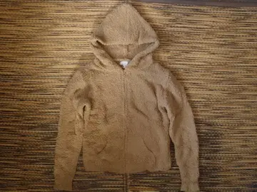 베어풋 드림스 더블 지퍼 후디 카멜 S size 미사용품