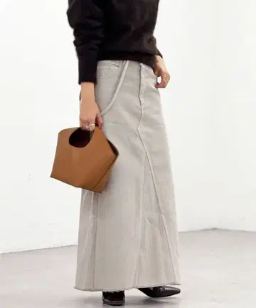 리브 드와 MONN.:.(몽) 루즈 데님 스커트 36 서스펜더 없음