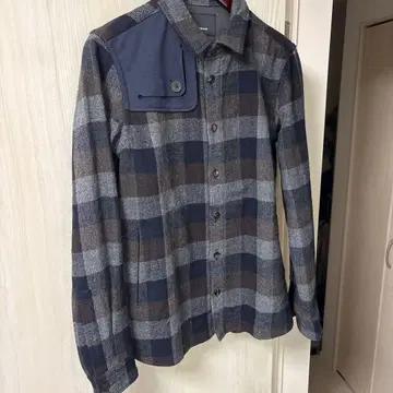 08sircus 네이비 계열 체크 셔츠