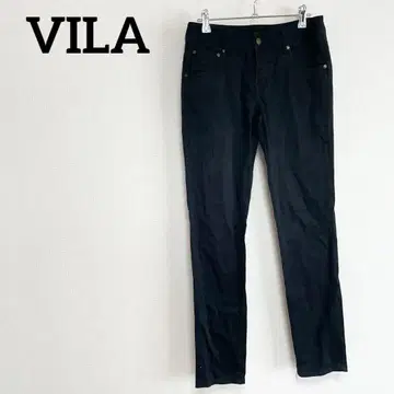 VILA 빌라 블랙 데님 캐주얼 빈티지 코디 모노톤 심플