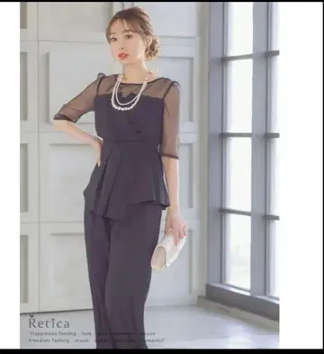 레티카 네이비 팬츠 셋업