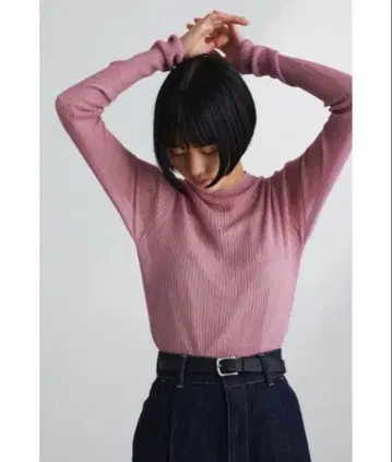 스타일 믹서 STYLEMIXER 리브 니트 긴팔