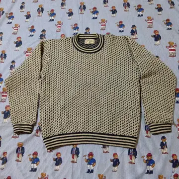 L.L.Bean 스웨터 베이지 네이비 MADE IN NORWAY