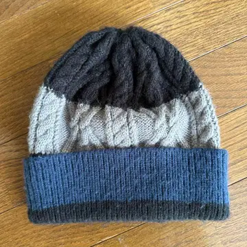 케이블 짜임 울 니트 모자