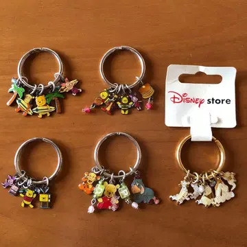 링 키링 곰돌이 푸 (서핑, 꿀벌 등) [5개 세트]