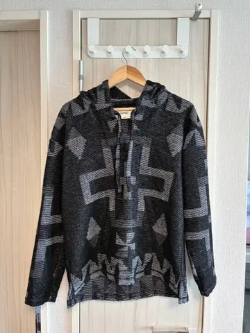 차오패닉 네이티브 무늬 후드티 후디 블랙