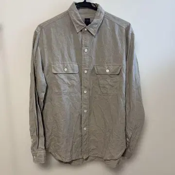 BEAMS F 빔즈 F 베이지 린넨 긴팔 셔츠 M