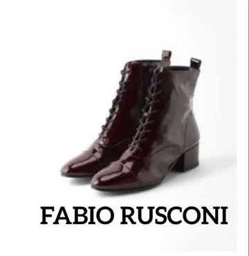 FABIO RUSCONI 레이스업 부츠 숏부츠 37 와인