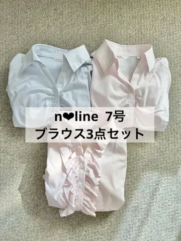 여성용 블라우스 긴팔 7호 nline 아오야마 양복 프릴 3종 세트