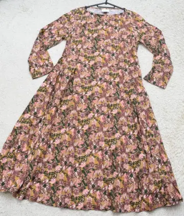 AMBIDEX 유니 yuni 꽃무늬 롱 셔츠 원피스