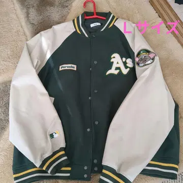 perushu x MLB 콜라보 바시티 자켓