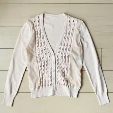 살바토레 페라가모 실크 절개 니트 가디건 핑크 택 제거