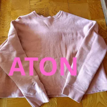 ATON 핑크 크루넥 맨투맨