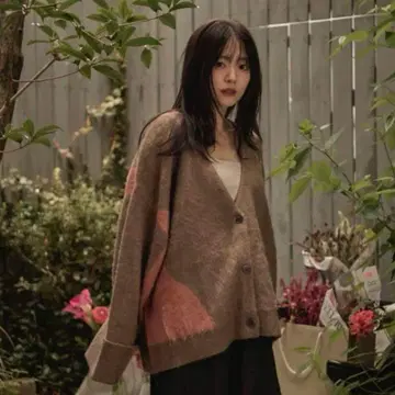 mideal 믹스 컬러 가디건