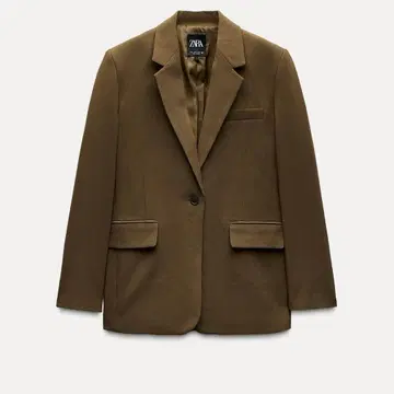 ZARA 브라운 테일러드 자켓 M