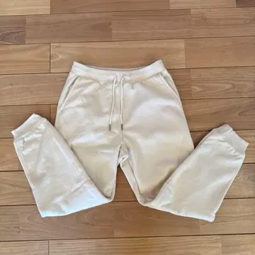 UNIQLO HEATTECH 조거 팬츠 아이보리 블랙 세트