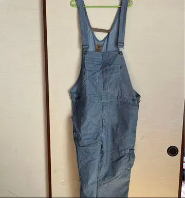 스트라이프 데님 점프수트 3L 오버롤 워크맨