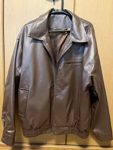 라이더 자켓 한국 코트 브라운 가죽 자켓