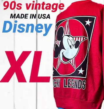 레어! 90s 미국제 빈티지 미키 맨투맨 크루넥