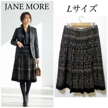 제인 모어 온워드 무릎 기장 스커트 11호 플로키 기모 올 패턴 일본제