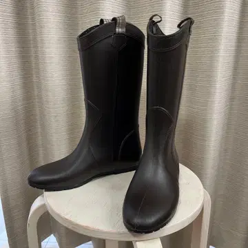 KEYUKA 브라운 러버 롱 부츠 사이즈 L 가드닝, 비 올 때 외출