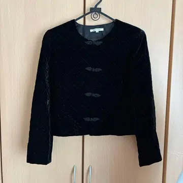 벨 소피아 블랙 벨벳 자켓 9M 노카라 일본제