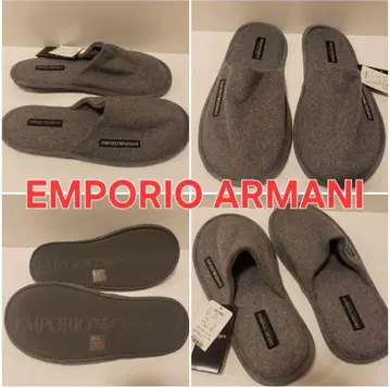 EMPORIO ARMANI 그레이 슬리퍼