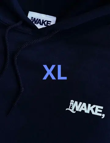 새상품 WAKE SAPPORO 후드티 XL 네이비