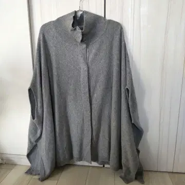 Leilian 그레이 판초 케이프