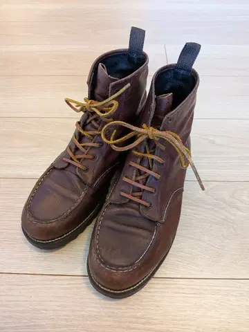 브라운 가죽 워크 부츠