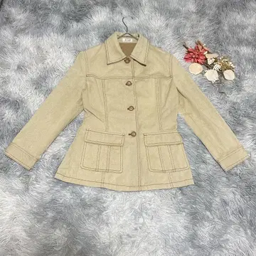 ELLE 엘르 ( M ) 긴팔 자켓 아우터 코트 G 스타일 체형 커버