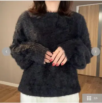 새상품 시마무라 ammy 콜라보 샤기 니트