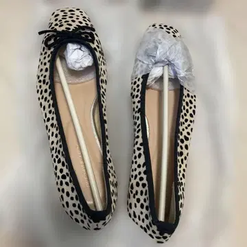 레오파드 무늬 플랫슈즈 37 사이즈