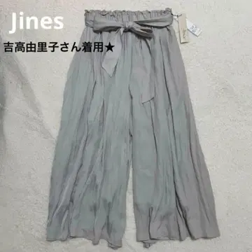 [택 포함 새상품] Jines 허리 리본 가우초 팬츠 M 38 그레이