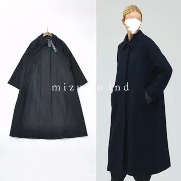 새상품 24AW mizuiro ind 미즈이로 인드 울 발마칸 코트