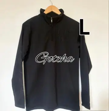 [ 새상품급 ] 갓차 Gotcha 골프웨어 하프 지퍼 블랙 긴팔 상의