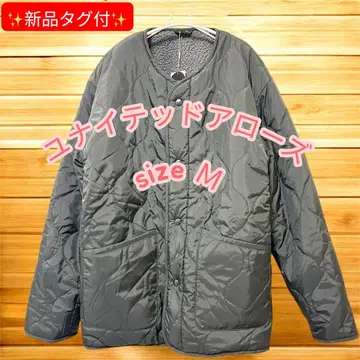 택 포함 새상품 유나이티드 애로우즈 리버서블 퀼팅 보아 자켓 M
