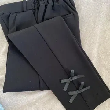 DONOBAN*감동 트라우저 팬츠*밑단 리본 S 롱