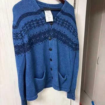 인디고 니트 가디건 M