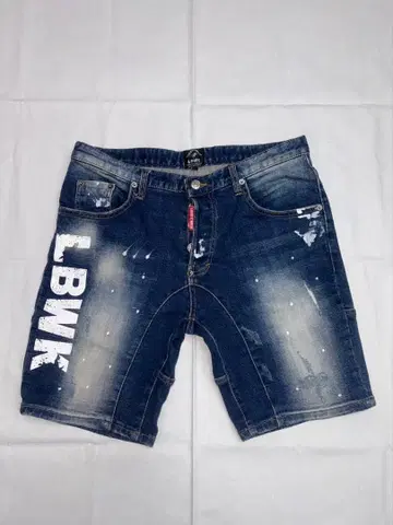 LBWK 데미지 가공 다크 블루 숏팬츠