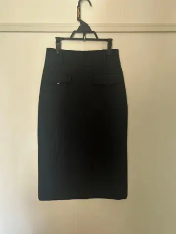 스트라이프 타이트 스커트 네이비