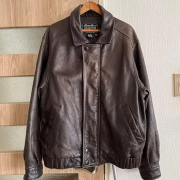 Eddie Bauer 가죽 자켓 A2 다크 브라운