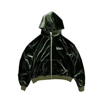BIO VELOUR HOODIE GREEN