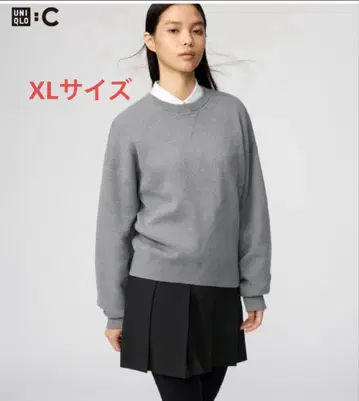 택 포함 새상품 UNIQLO 스무스 코튼 크루넥 스웨터 XL 그레이